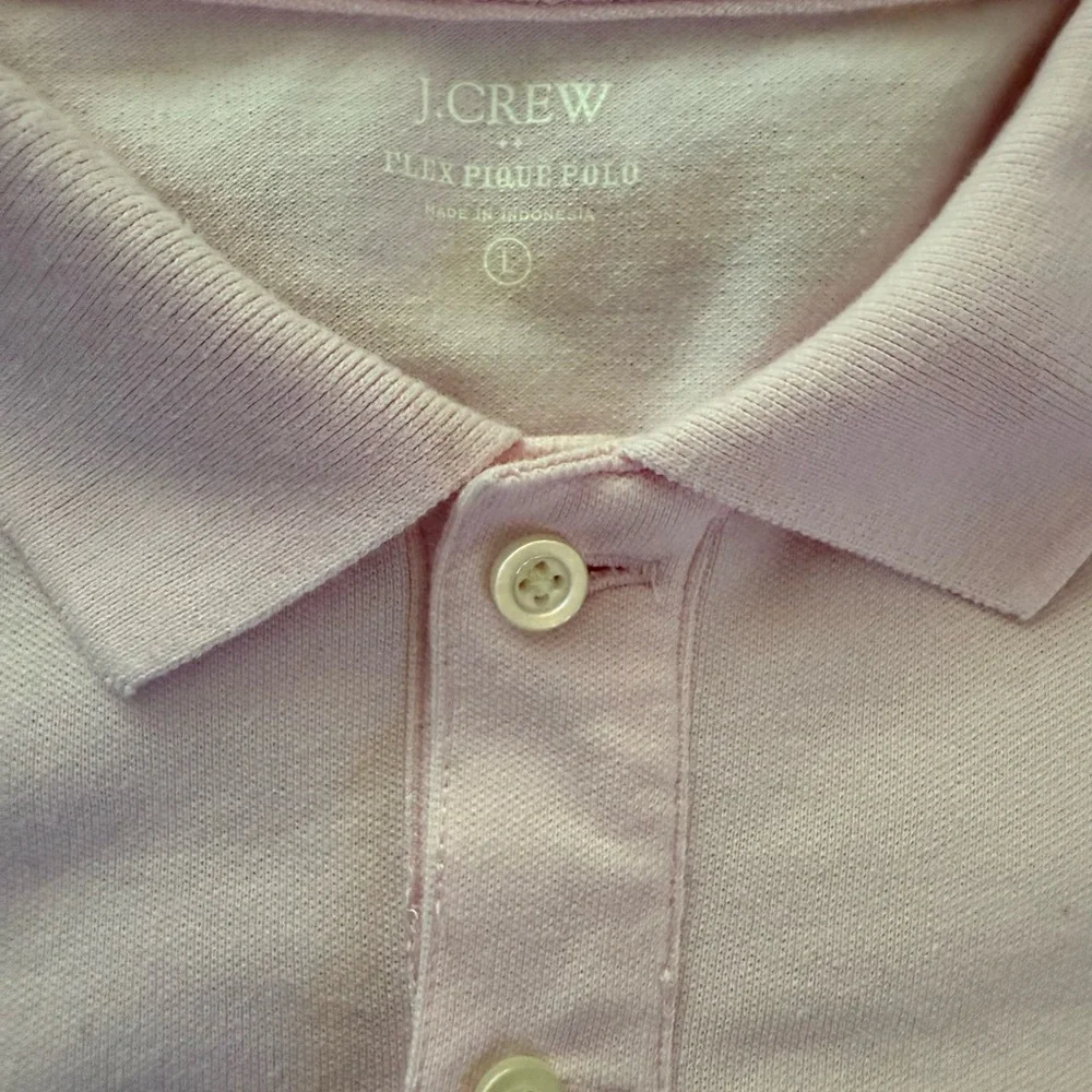 J. CREW Flex piqué polo shirt men’s size Large Pink
